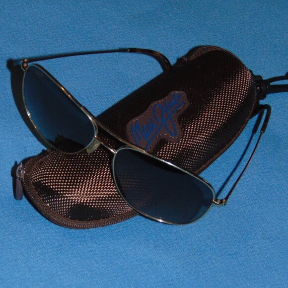 MAUI JIM CLIFF HOUSE  MJ 247-16  59-15-120 POLARIZED SUNGLASSES WITH CASE - Picture 1 of 6